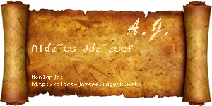 Alács József névjegykártya