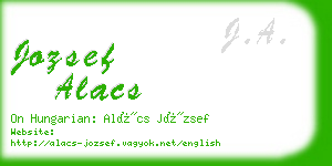 jozsef alacs business card